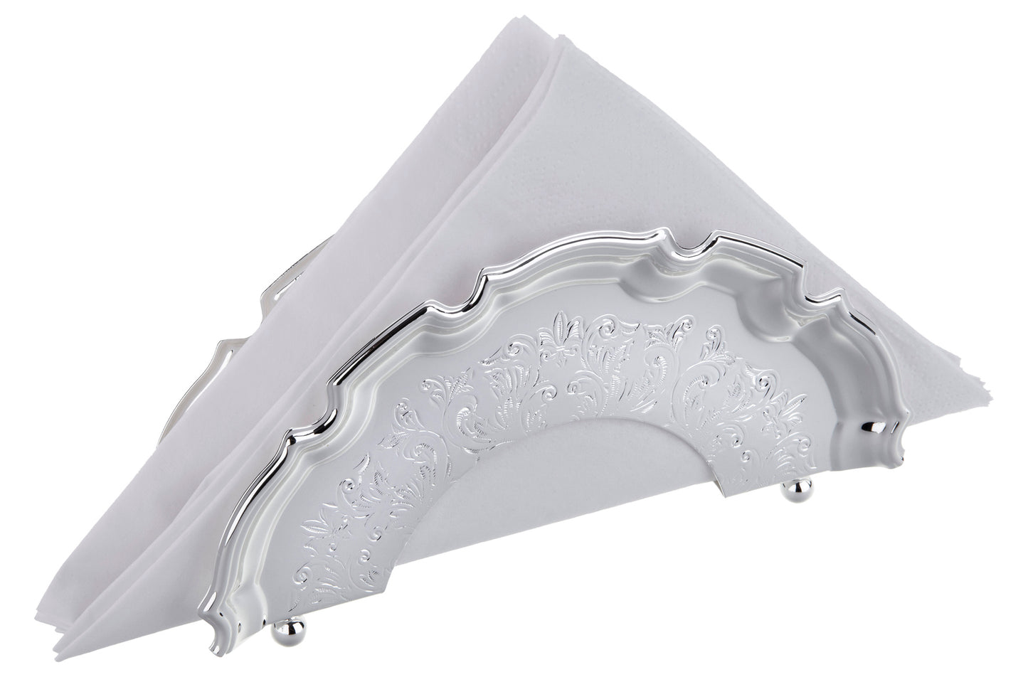 Queen Anne - Silver Plated - Edged Serviette Holder