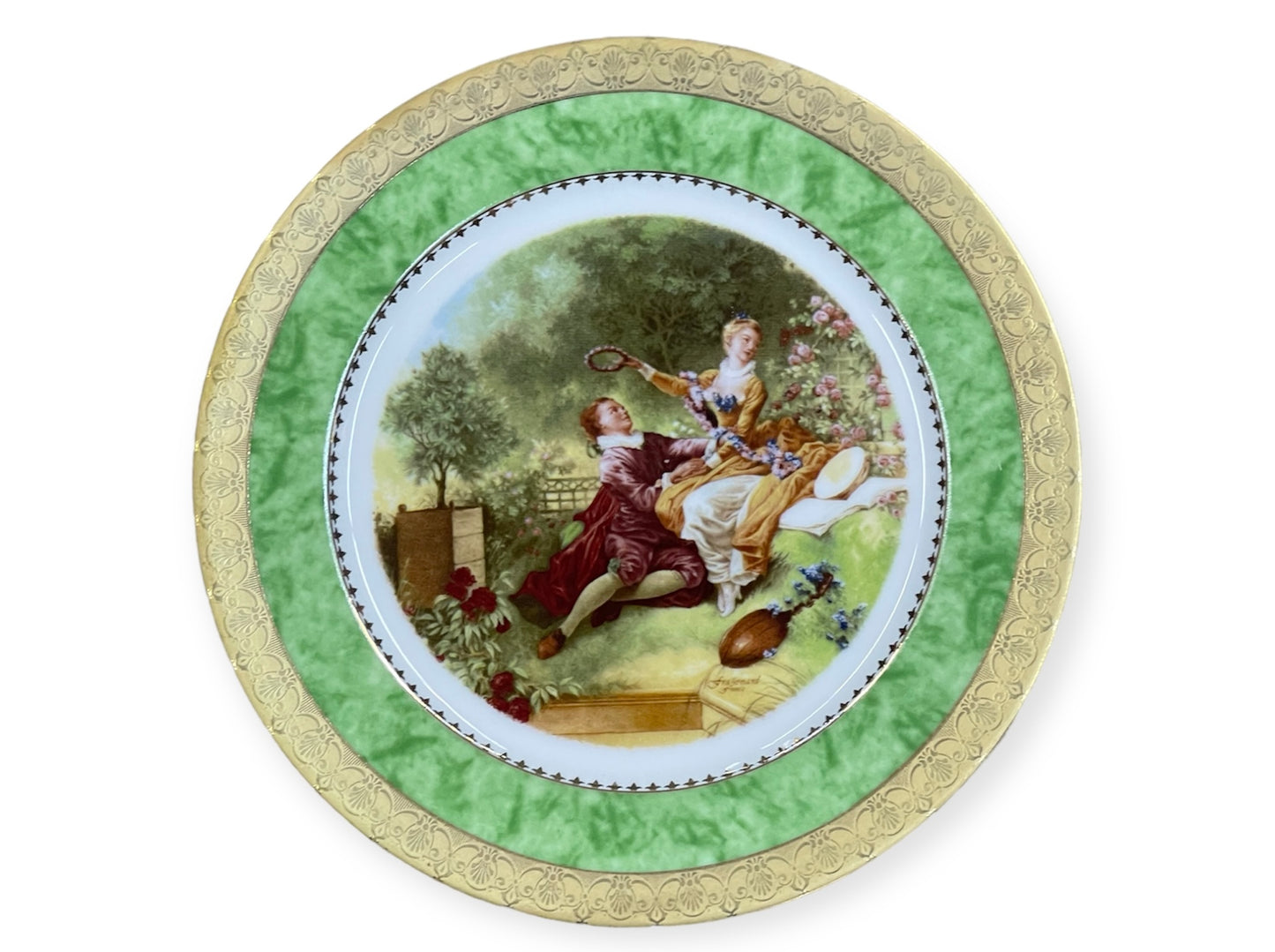 Tea Set 24 Pcs - Limoge - Romeo&Juliet - Grean&Gold&White