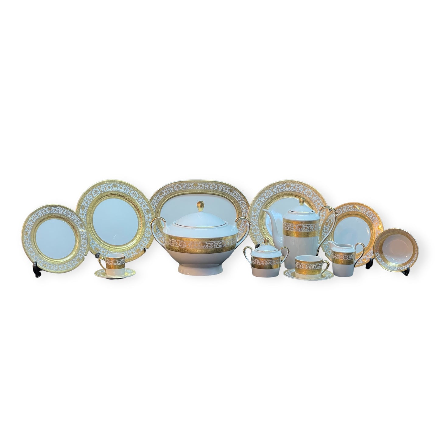 Falkenporzellan - Dinner Set 129 Pcs - Gold