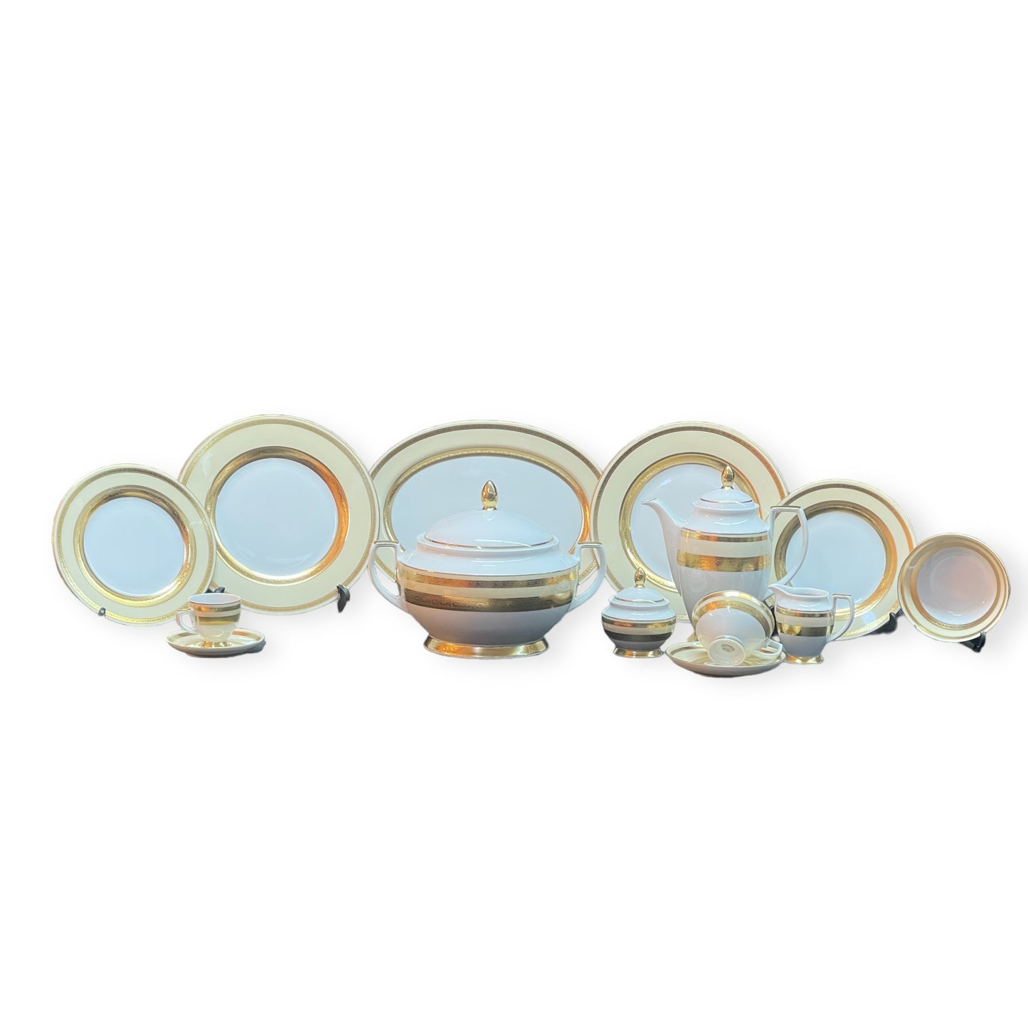 Falkenporzellan - Dinner Set 112 Pcs - Gold