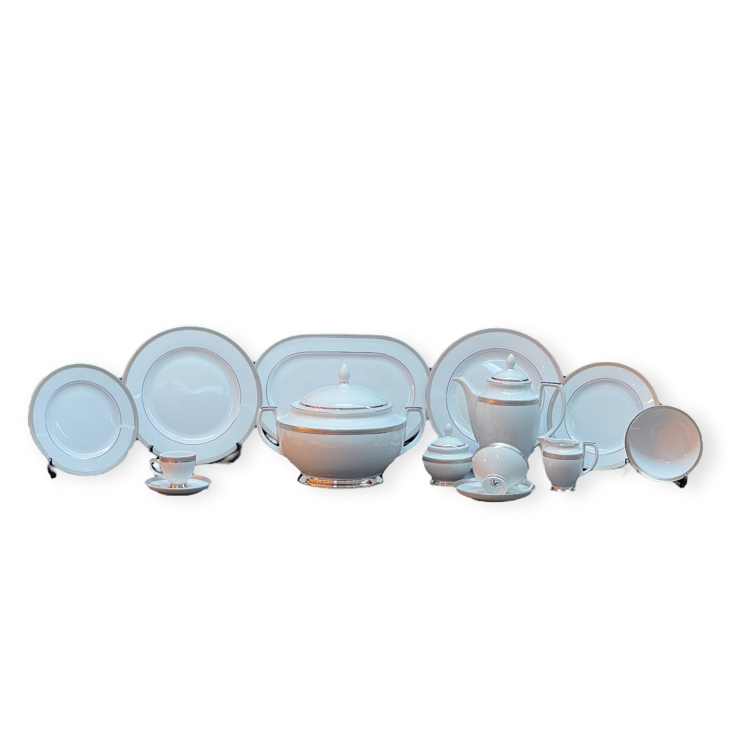 Falkenporzellan - Dinner Set 112 Pcs - Silver