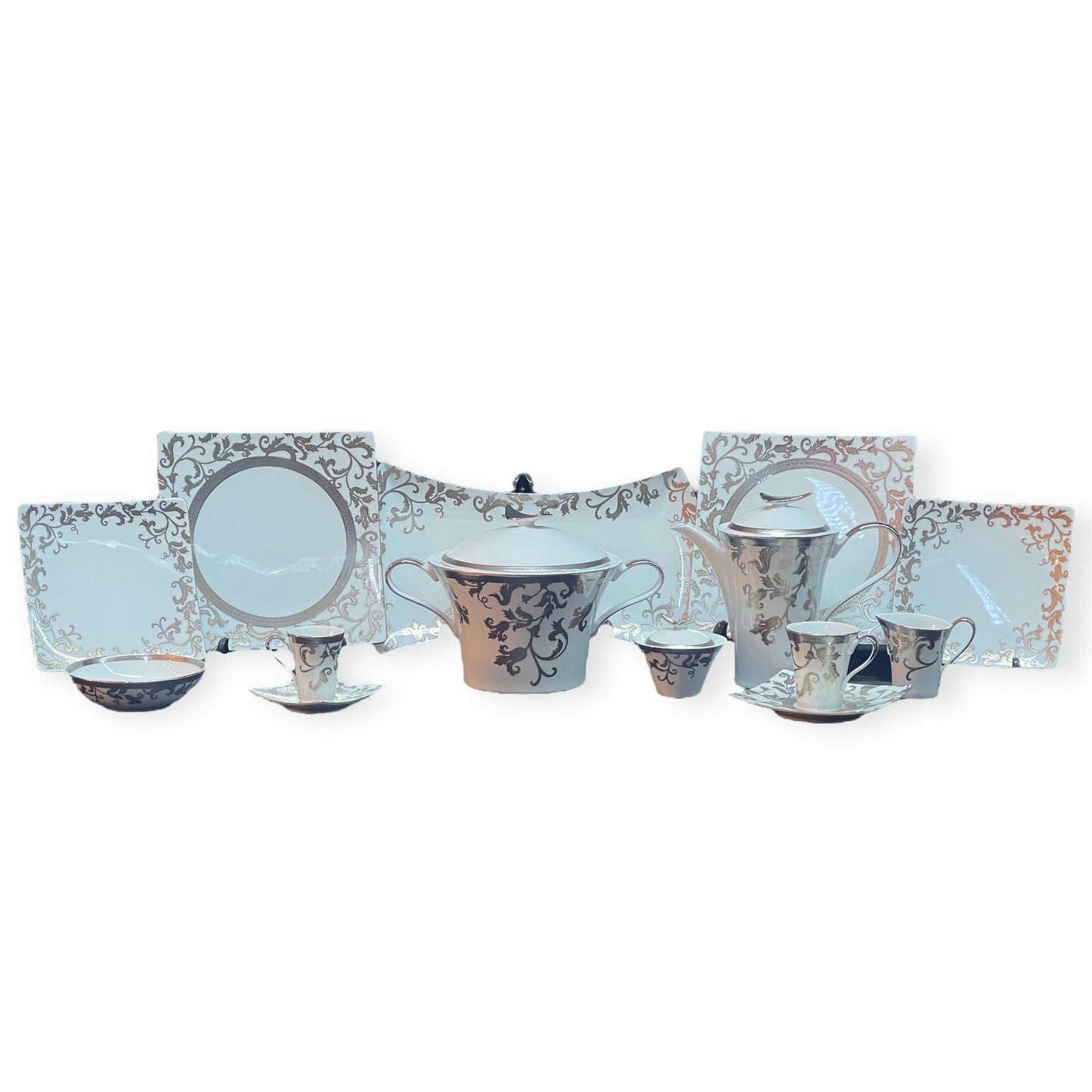 Falkenporzellan - Dinner Set 112 Pcs - Silver