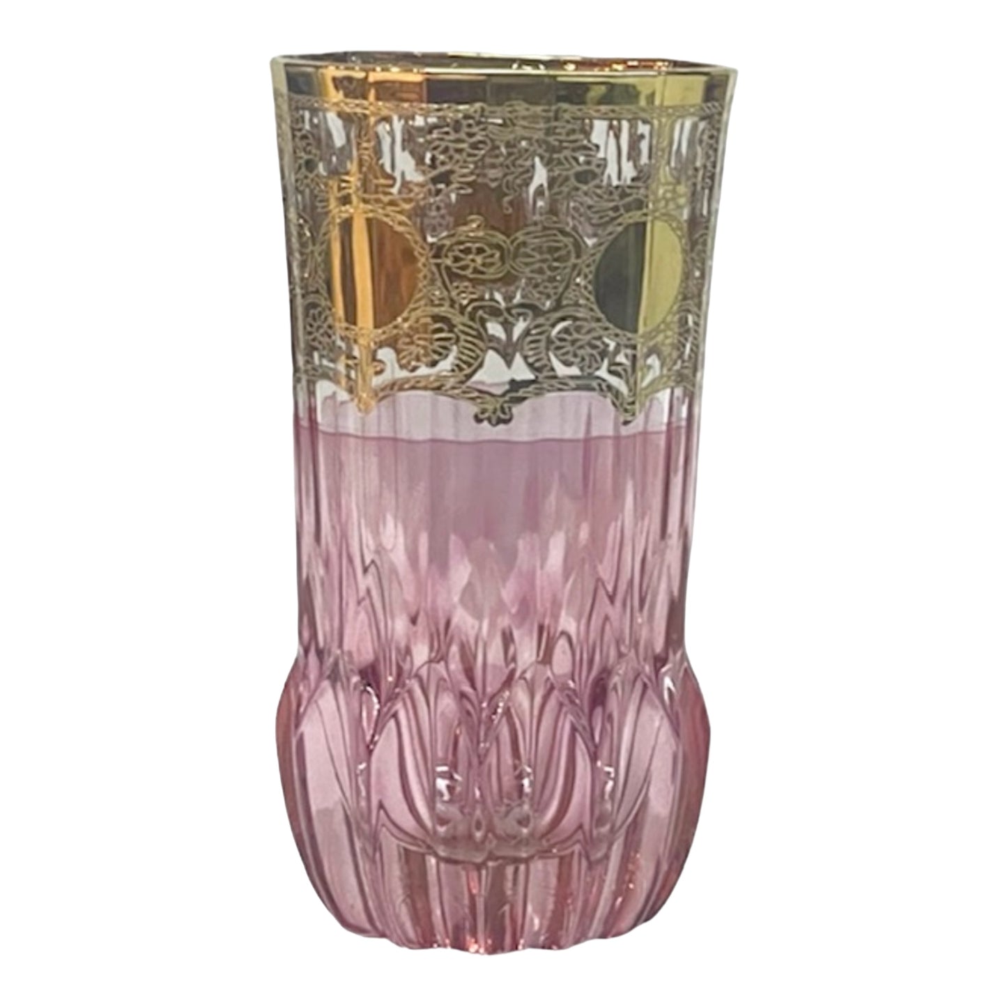 Italian Crystal - Highball Glass Set 6 Pcs - Rose&Gold