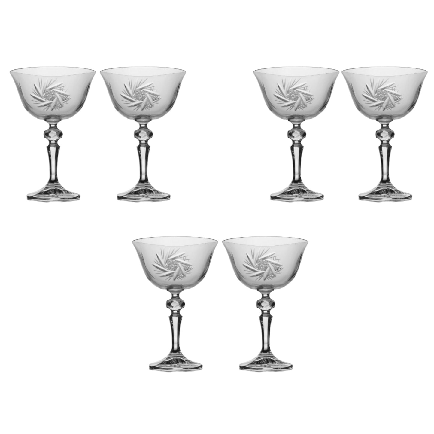 Bohemia Crystal - Cocktail Glass Set 6 Pieces