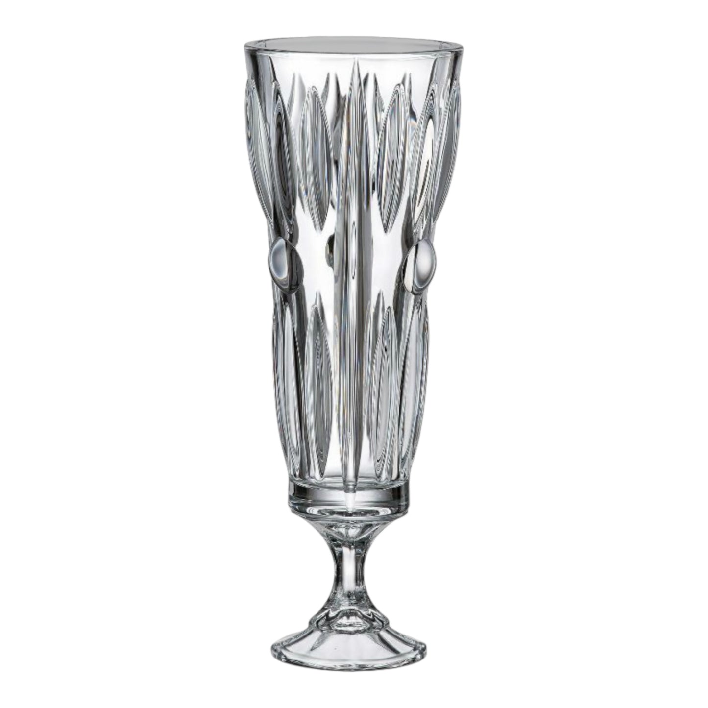 Bohemia Crystal Vase With Base - 37 cm