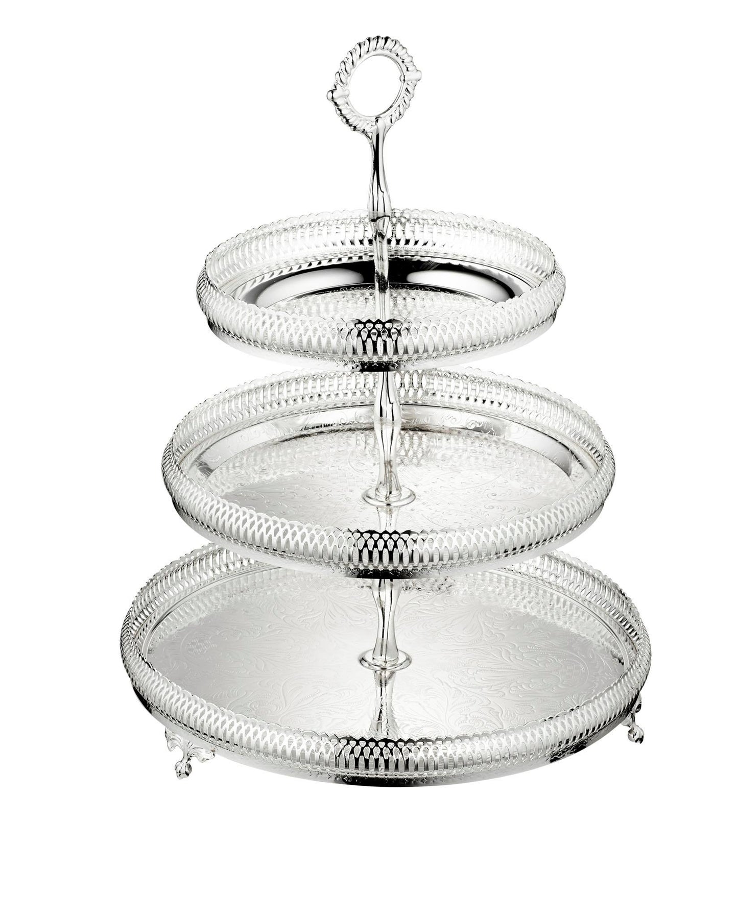 Queen Anne - Silver plated - 3 Tier Gallery Cake Stand