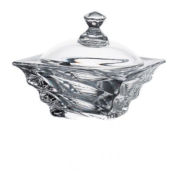 Bohemia Crystal Bonbonniere With Cover - 13 cm