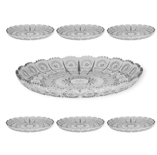 Bohemia Crystal - Dessert Set 7 Pieces - Handcut