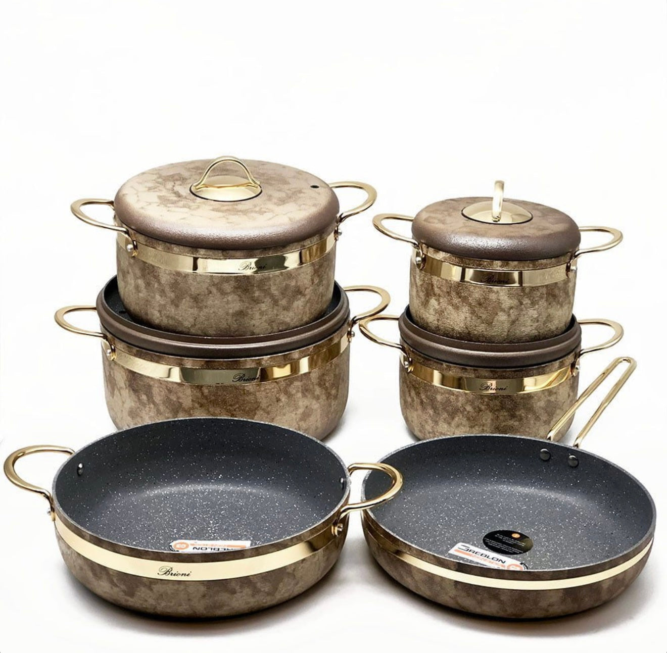 Brioni Cookware Set - 10 Pieces - Turkey