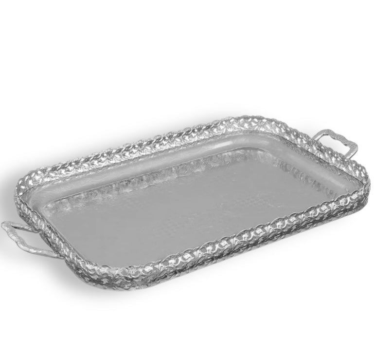 Queen Anne - Silver plated - Medium Oblong Tray with Handles