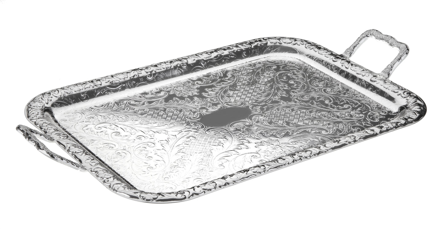 Queen Anne - Silver Plated - Large Oblong Tray with Handles