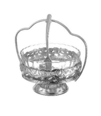 Queen Anne - Silver Plated - Bowl Set With Dessert Spoons& Handles - 6 Pcs