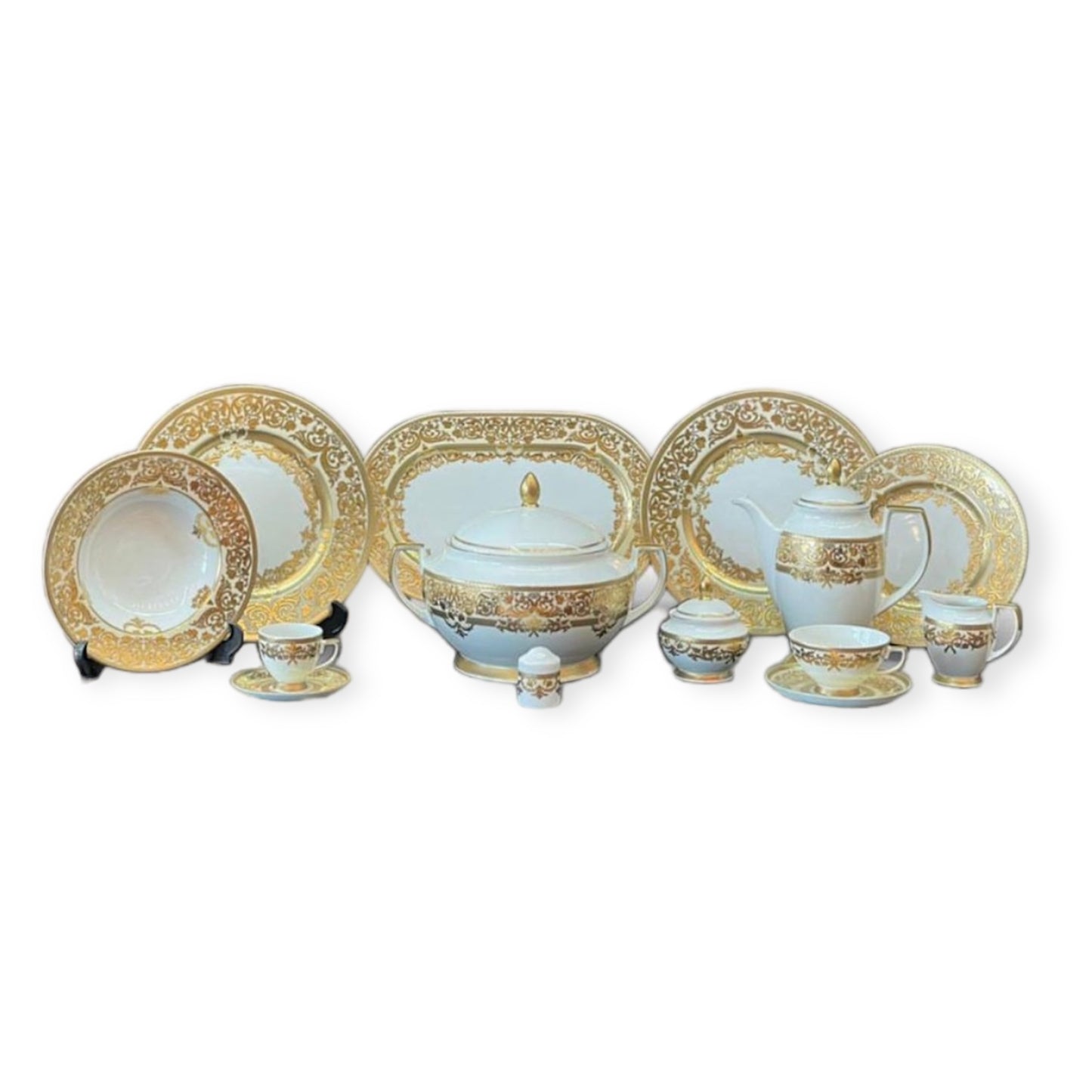 Falkenporzellan - Dinner Set 112 Pcs - Gold