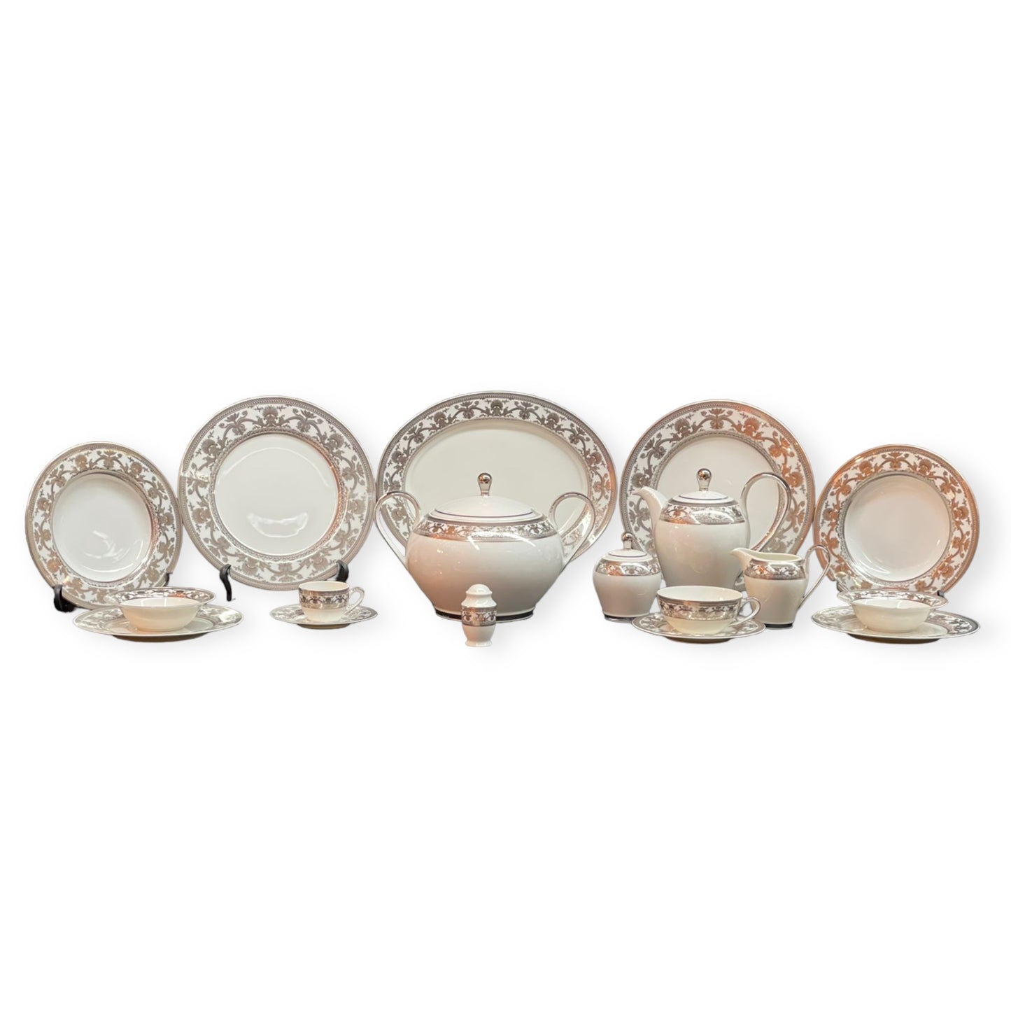 Falkenporzellan - Dinner Set 112 Pcs - Silver