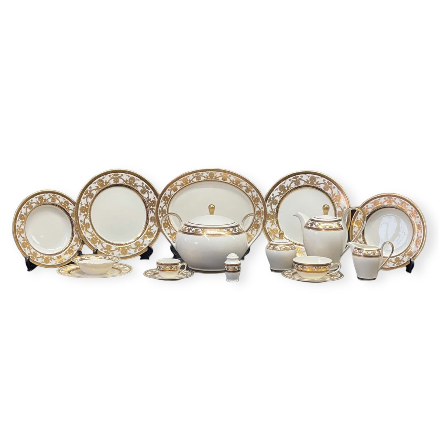 Falkenporzellan - Dinner set 112 Pcs - Gold