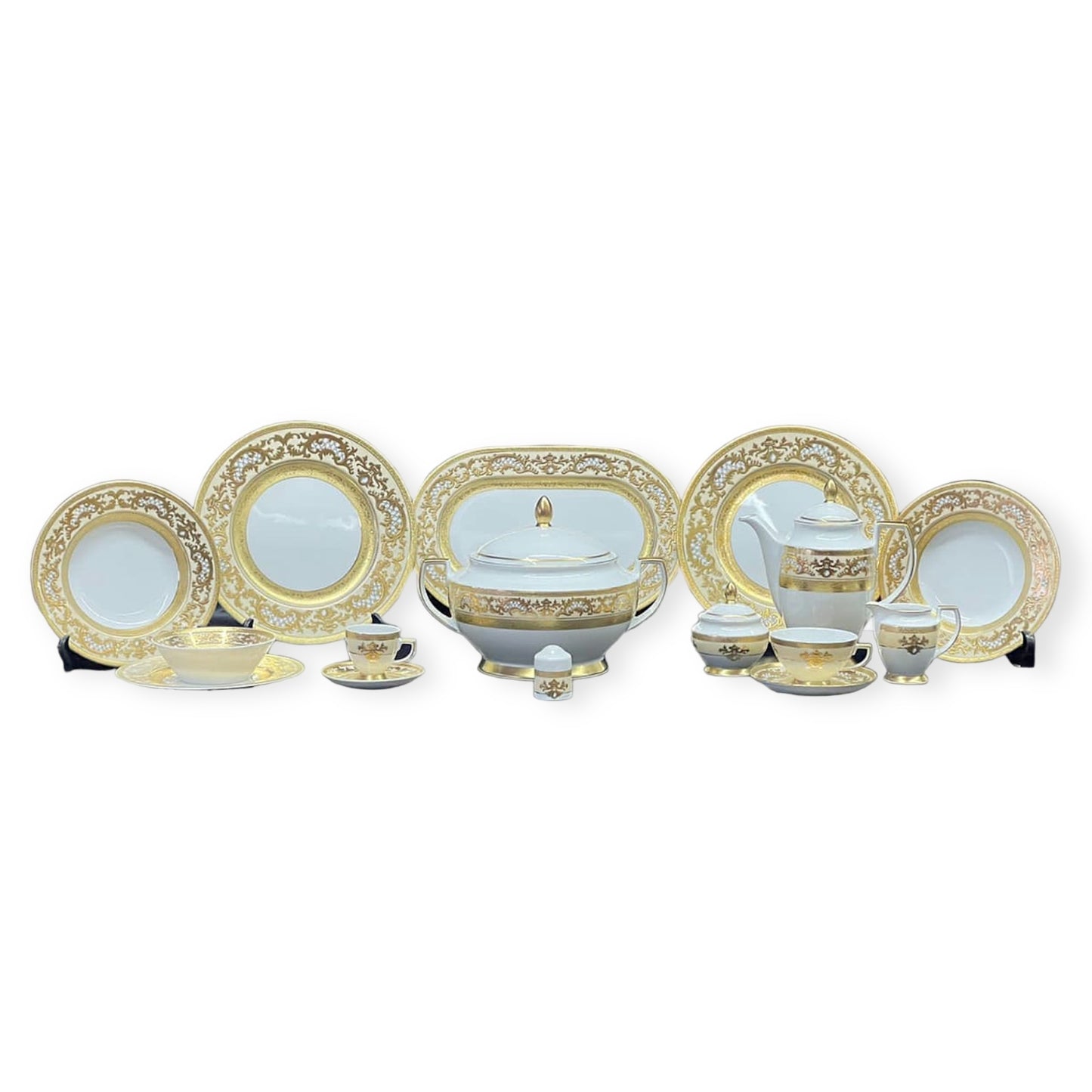 Falkenporzellan - Dinner Set 112 Pcs - Gold