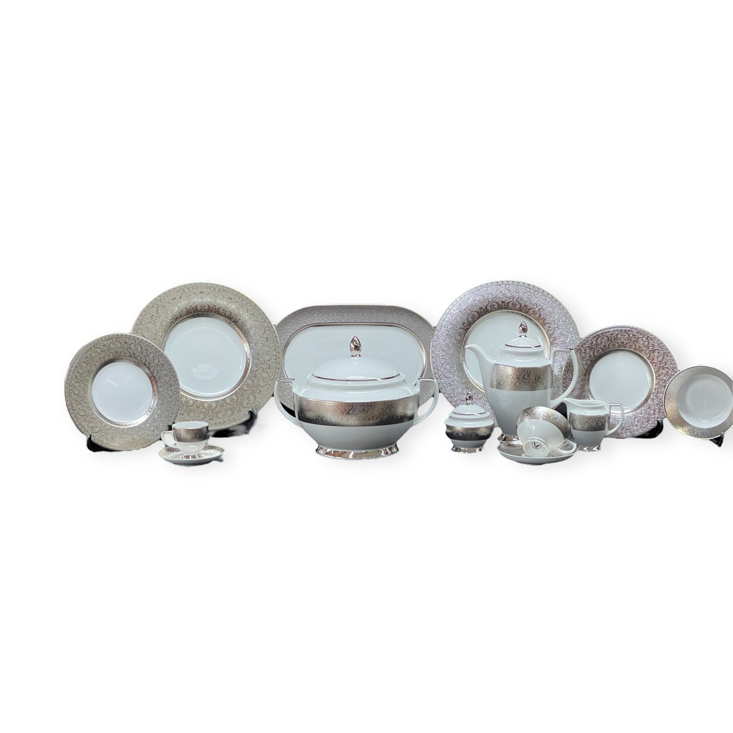 Falkenporzellan - Dinner Set 112  Pcs - Silver