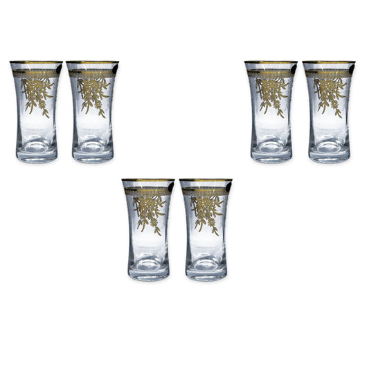 Bohemia Crystal - Highball Glass Set 6 Pcs - Gold