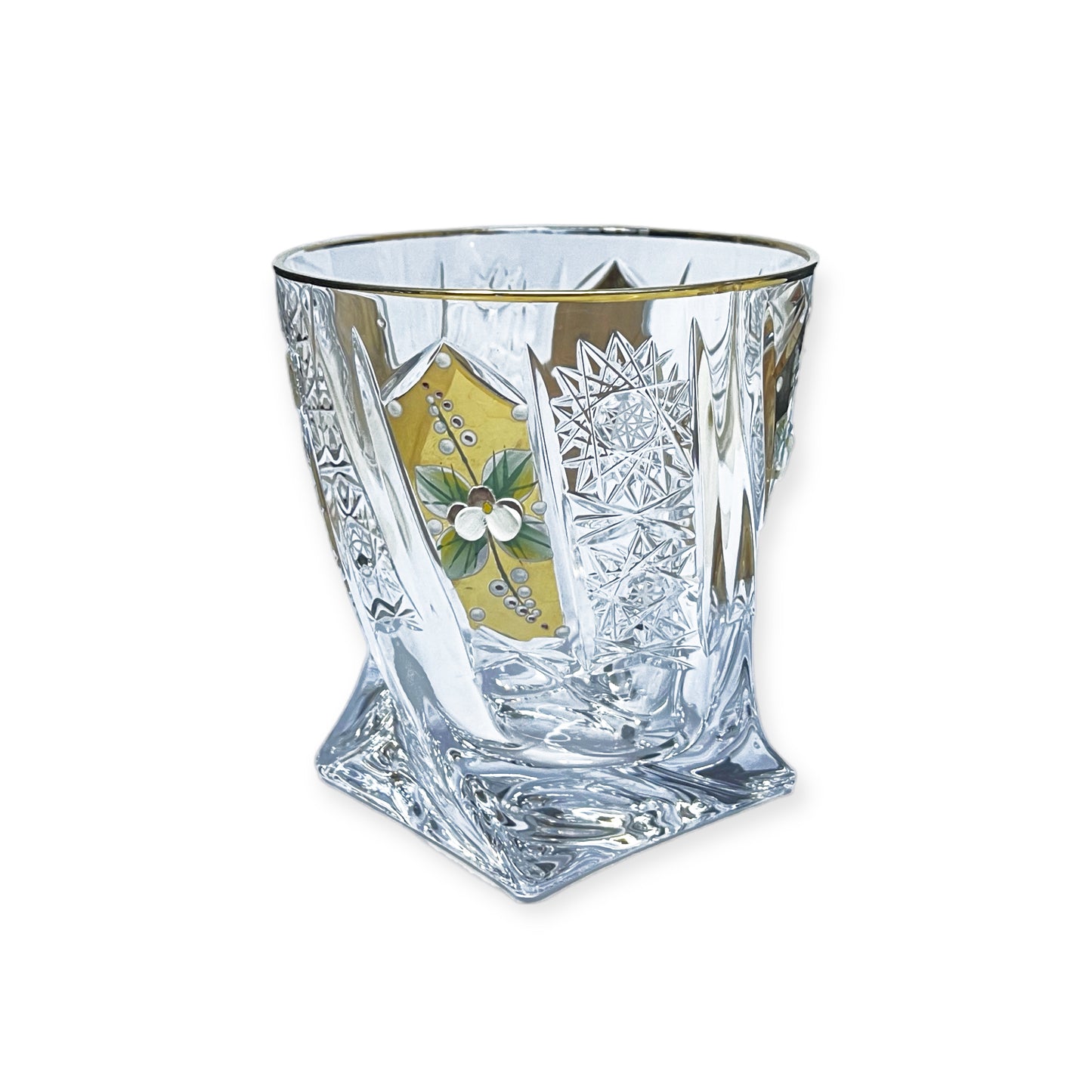 Bohemia Crystal Hand Cut Glass Set 7 Pcs - Gold