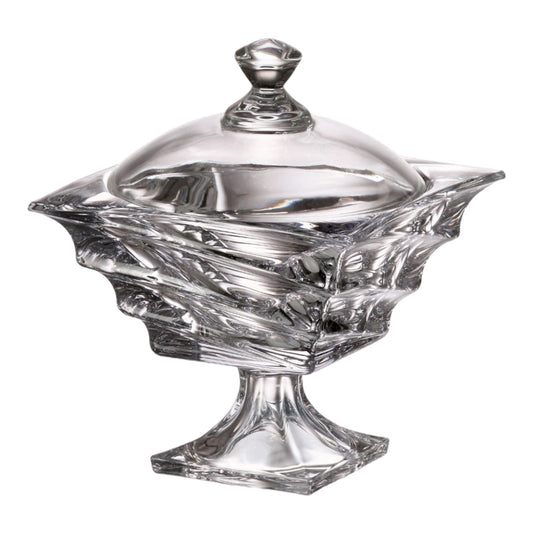 Bohemia Crystal Bonbonniere With Cover And Base - 22x19 cm