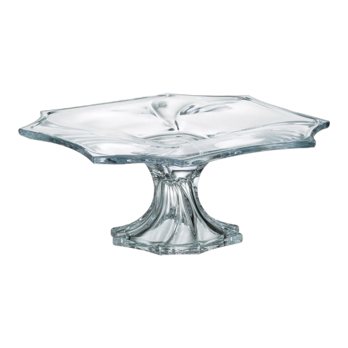 ﻿Bohemia Crystal Plate With Base - 13x29 cm