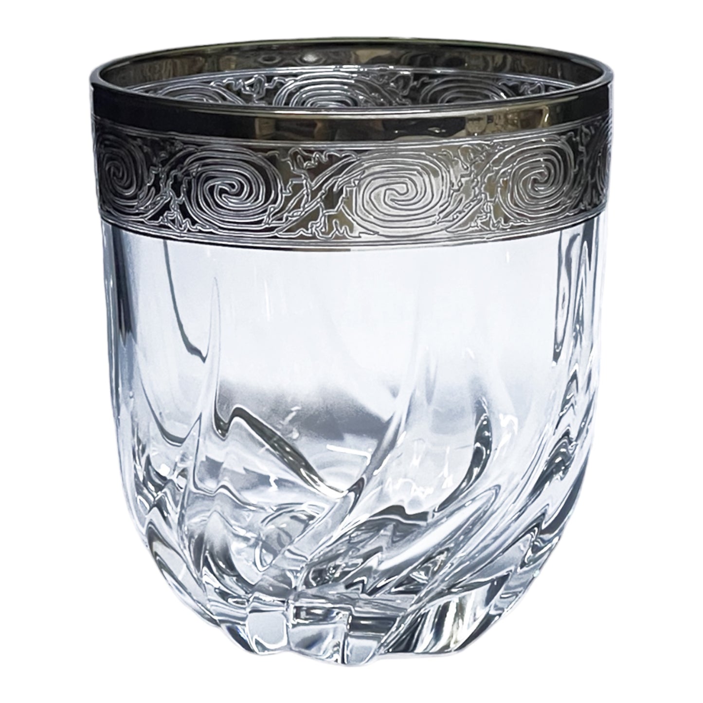 Italian Crystal - Tumbler Glass Set 6 Pcs - Silver