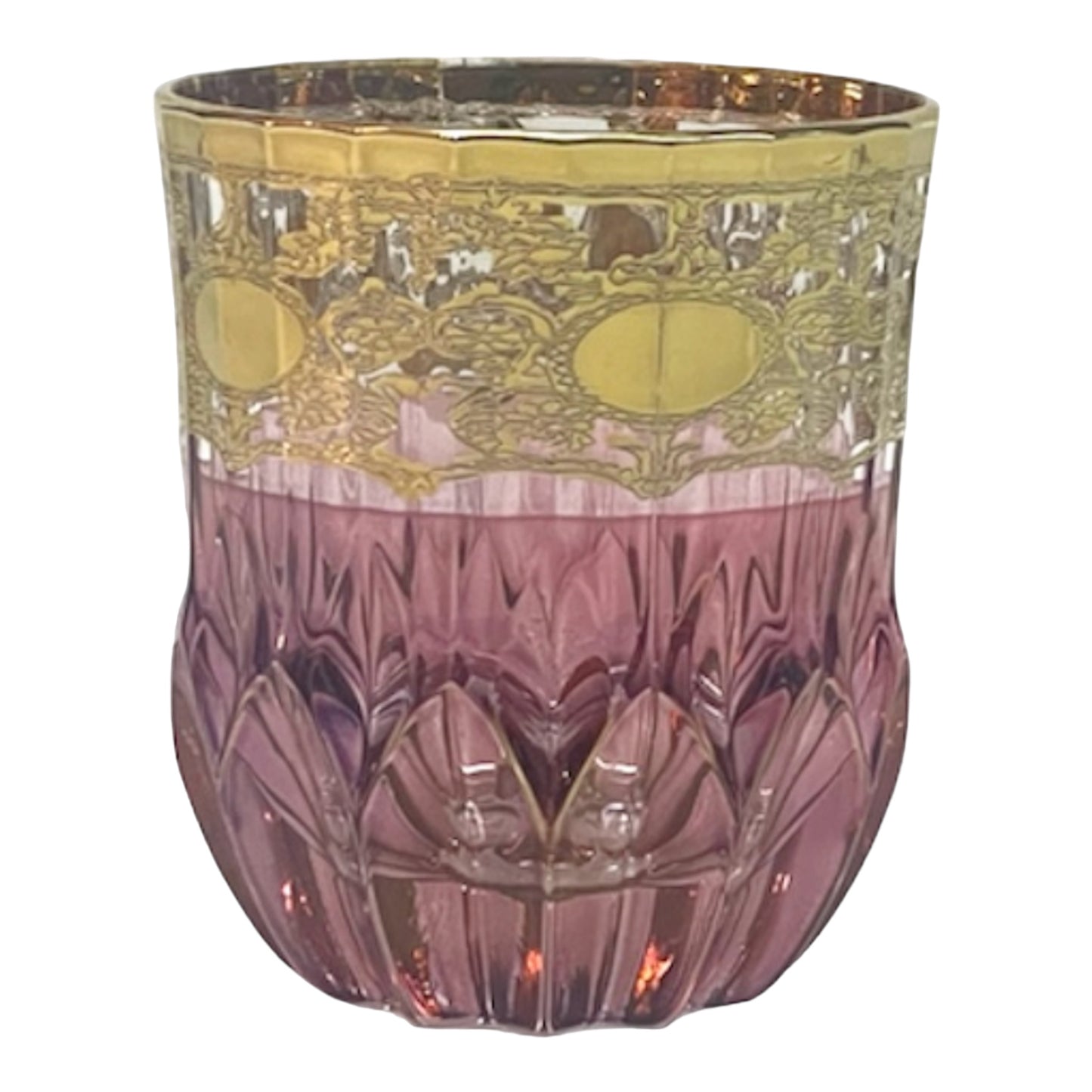 Italian Crystal - Tumbler Glass Set 6 Pcs - Rose&Gold