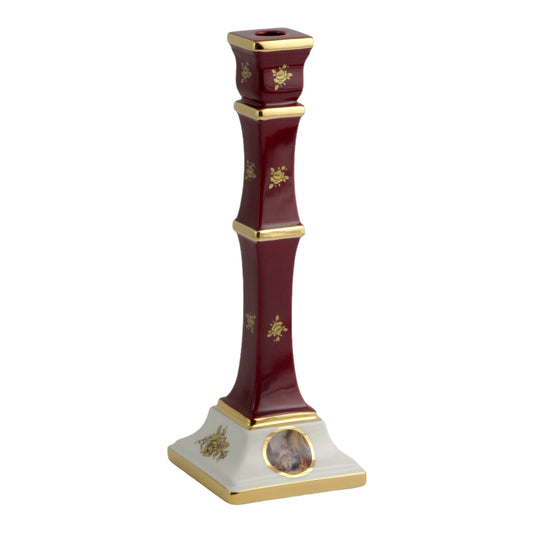 BC Limoge - Candle Holder - Romeo&Juliet - Red&Gold - 37x13 cm