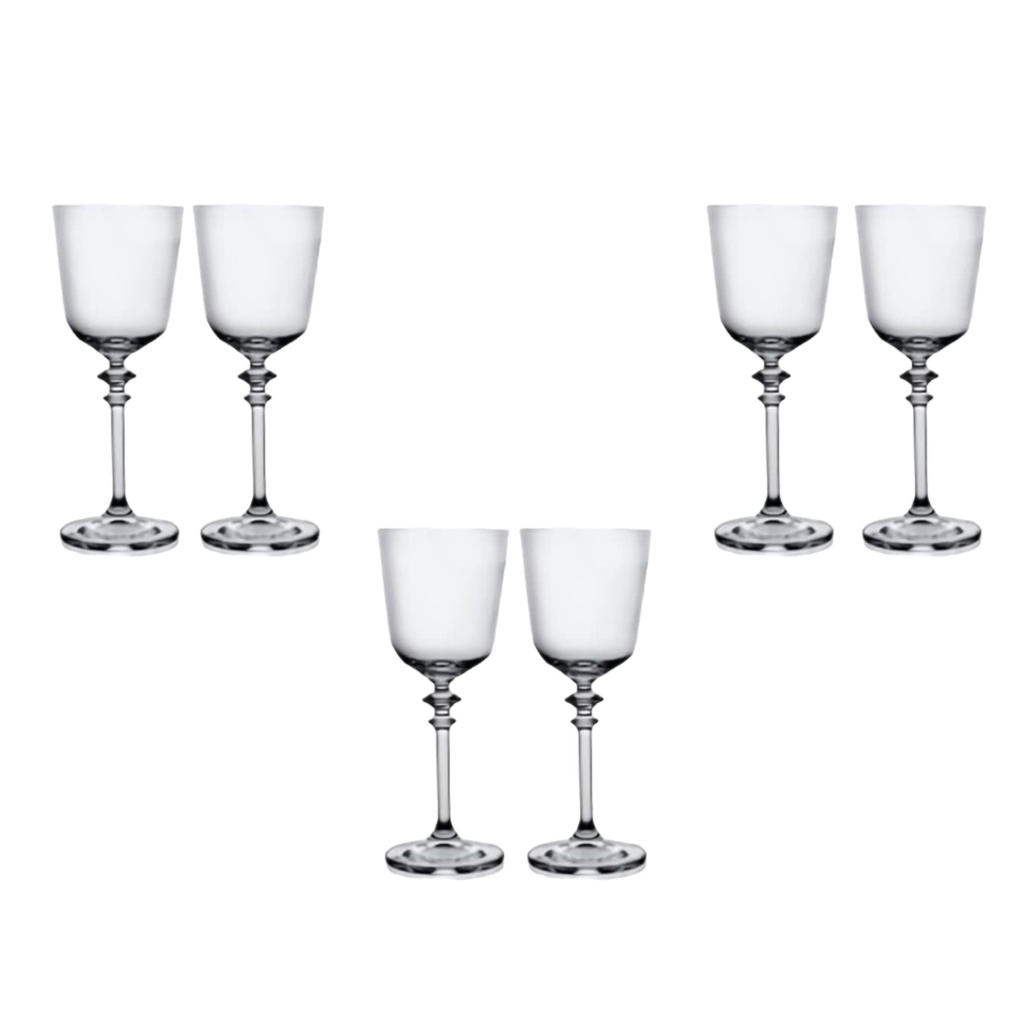 Bohemia Crystal - Goblet Glass Set 6 Pcs