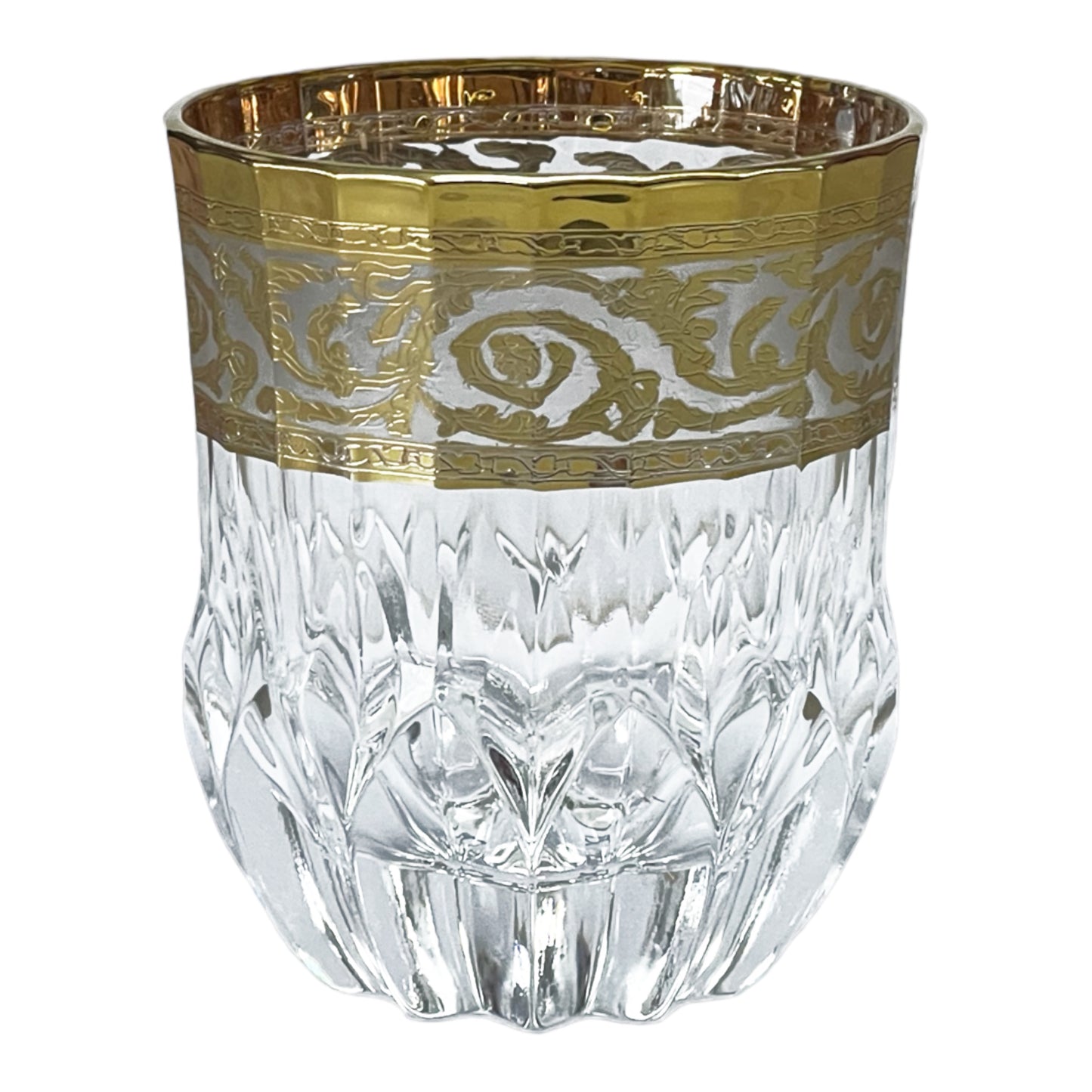 Italian Crystal - Tumbler Glass Set 6 Pcs - Gold