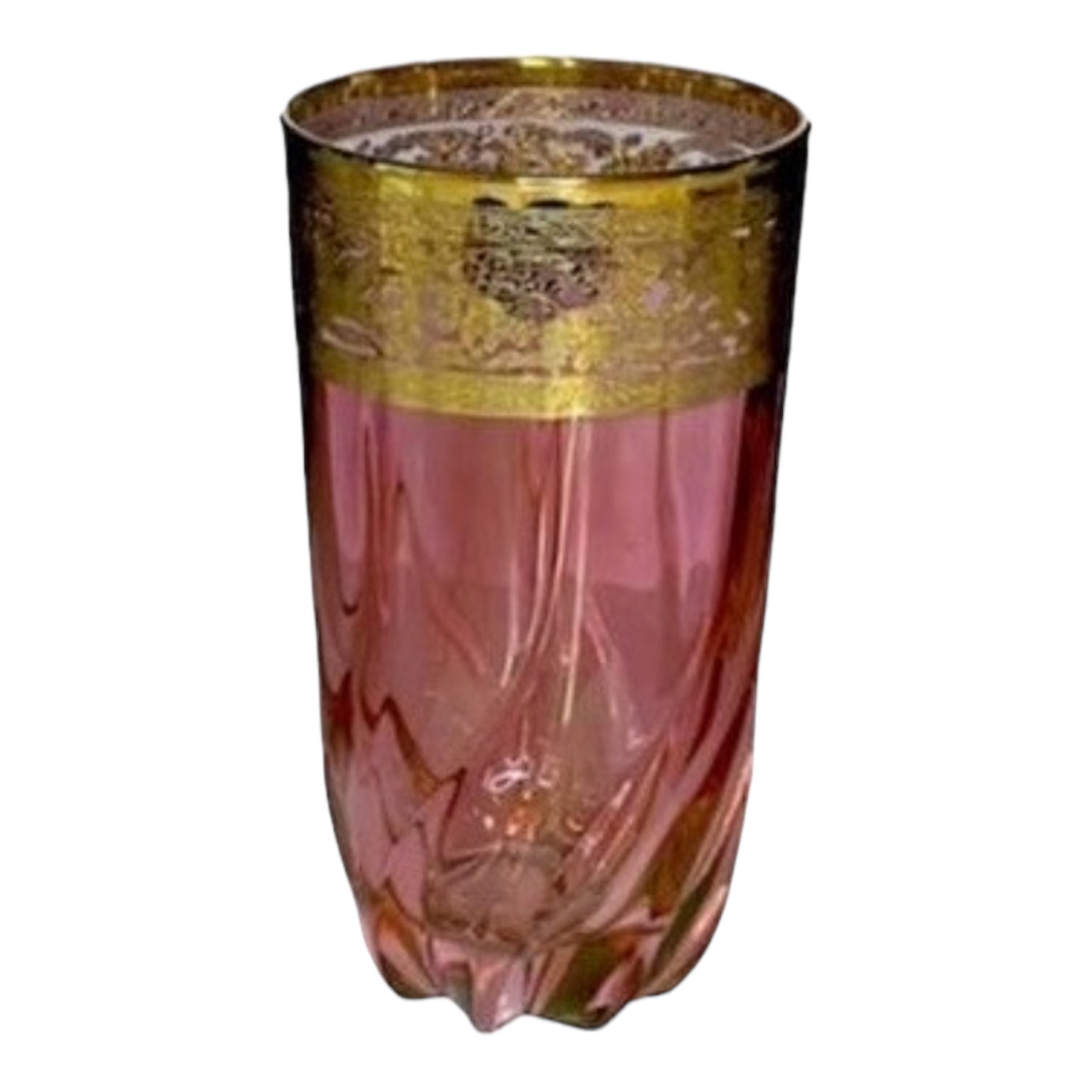 Italian Crystal - Highball Glass Set 6 Pcs - Rose&Gold