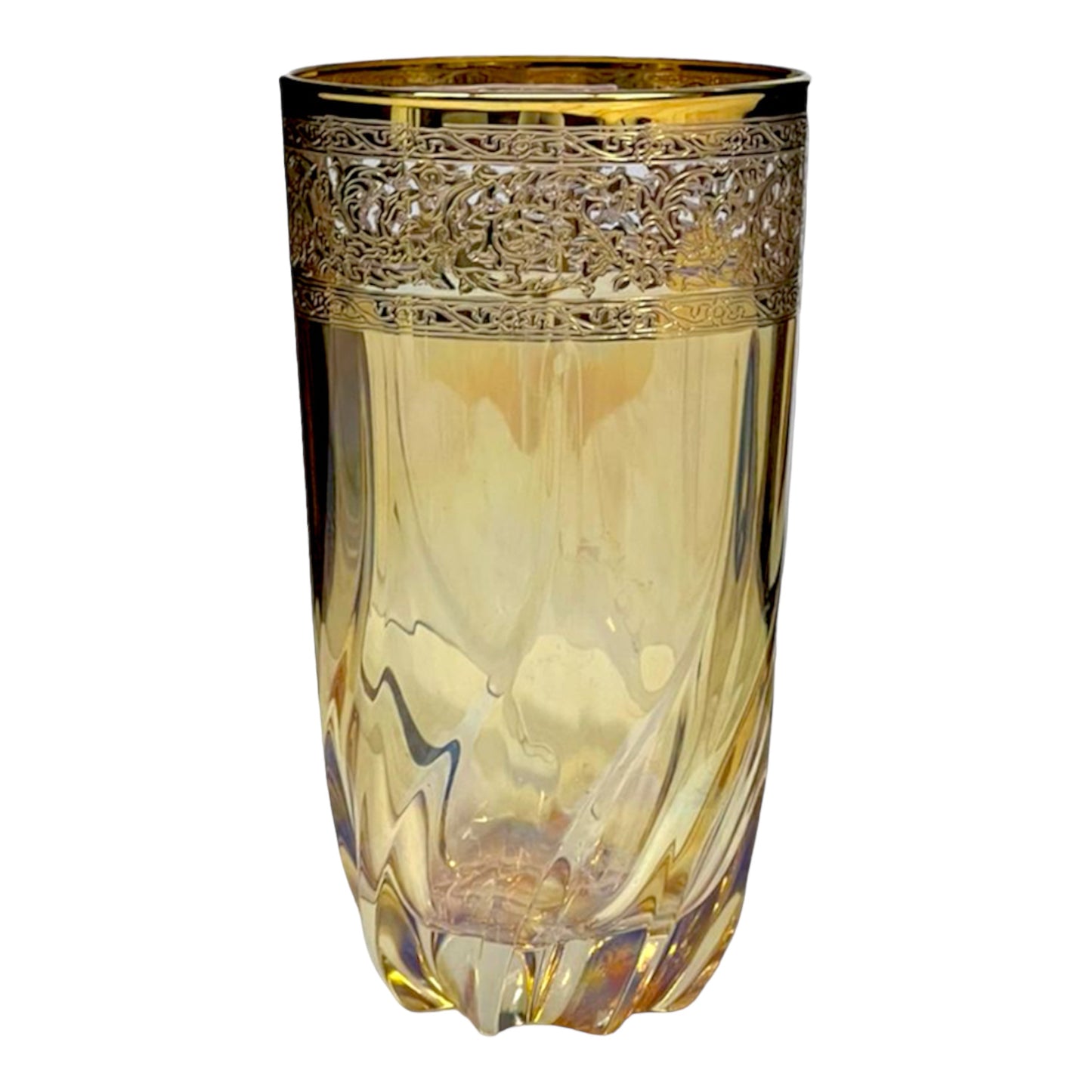 Italian Crystal - Highball Glass Set 6 Pcs - Gold