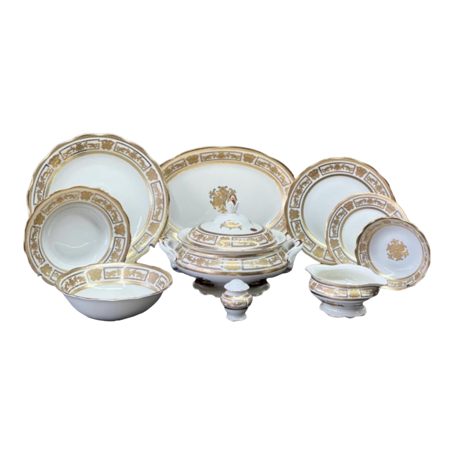 Dinner Set 112 Pcs - Limoge - Gold