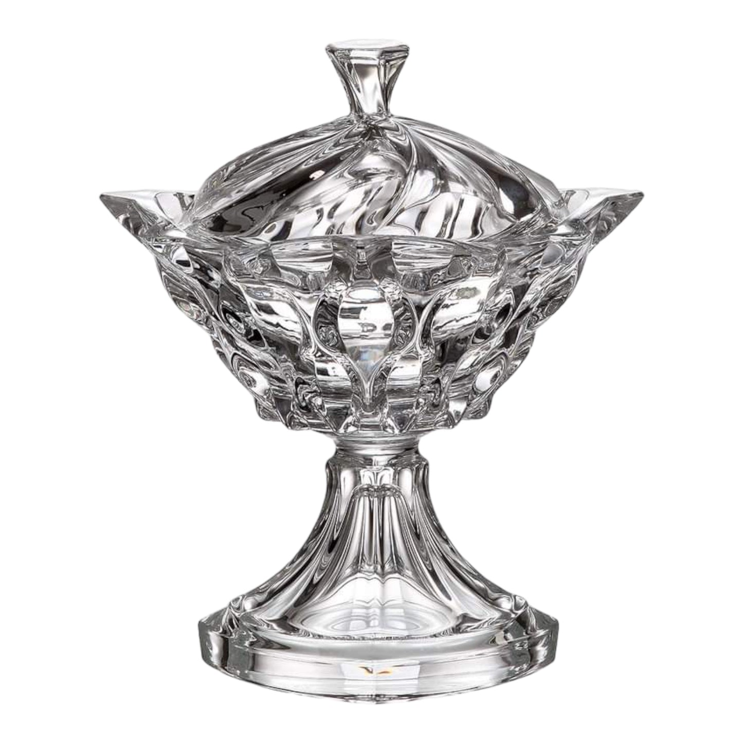 Bohemia Crystal Bonbonniere With Cover and Base - 25 cm