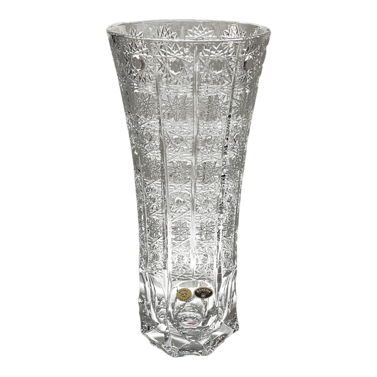 Bohemia Crystal - Hand Cut Vase - 33 cm