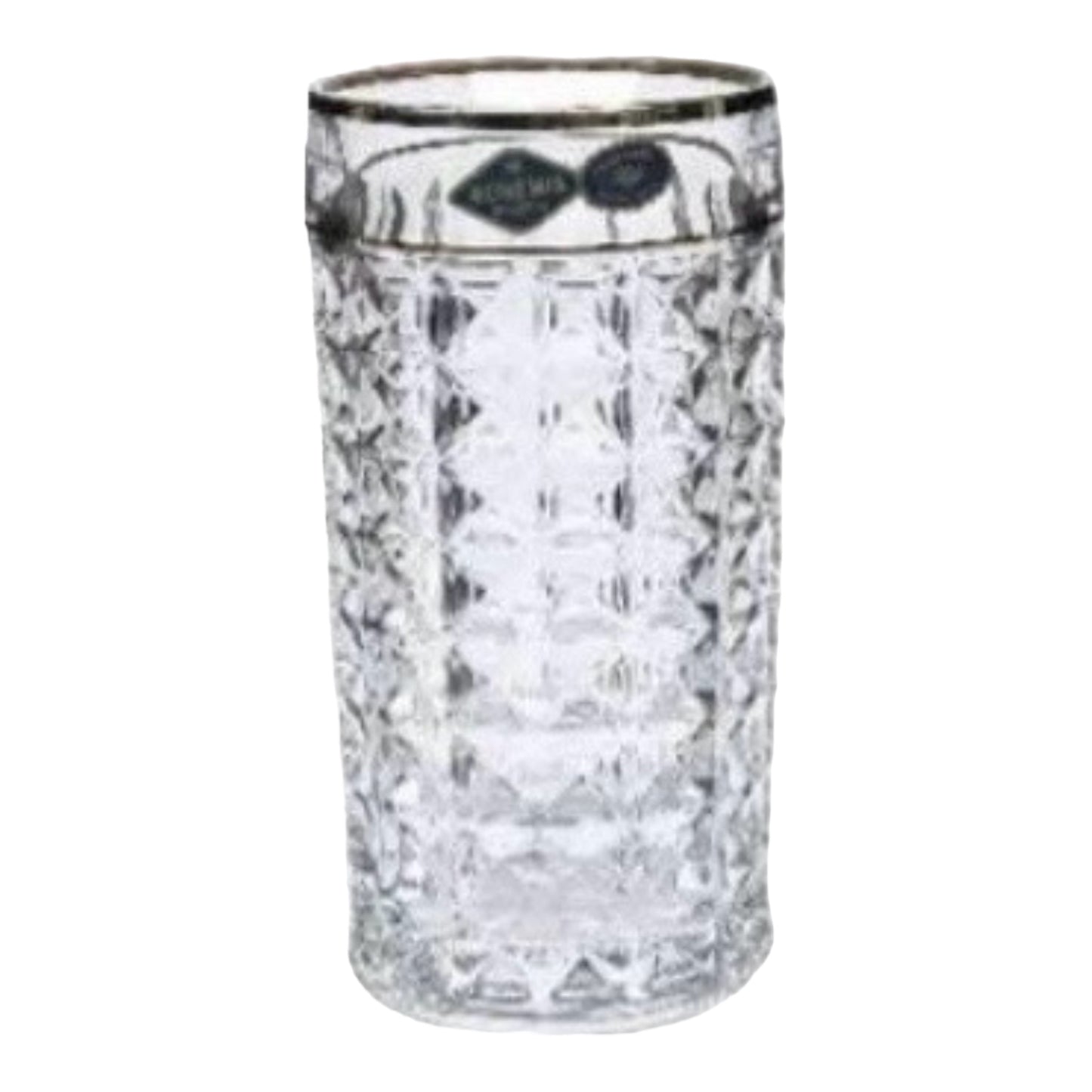 Bohemia Crystal - Diamond Highball & Tumbler Glass Set 12 Pcs - Gold