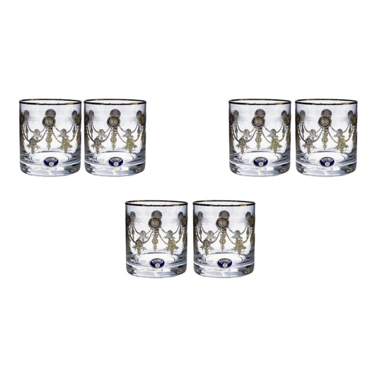 Bohemia Crystal - Tumbler Glass Set 6 Pcs - Gold