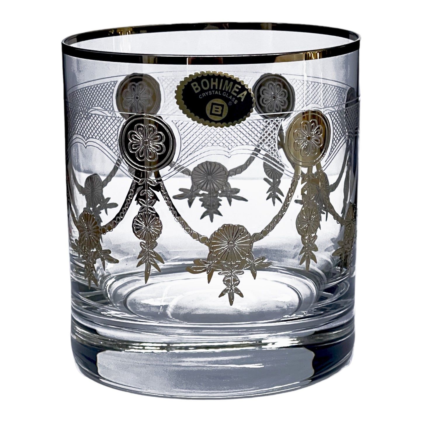 Bohemia Crystal - Tumbler Glass Set 6 Pcs - Silver