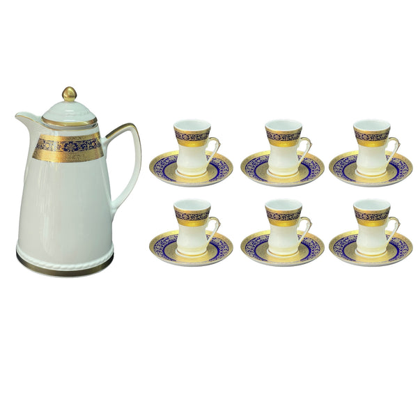 Istikana Set With Saucer 14 Pcs - Blue&Gold – Sheffield Stores