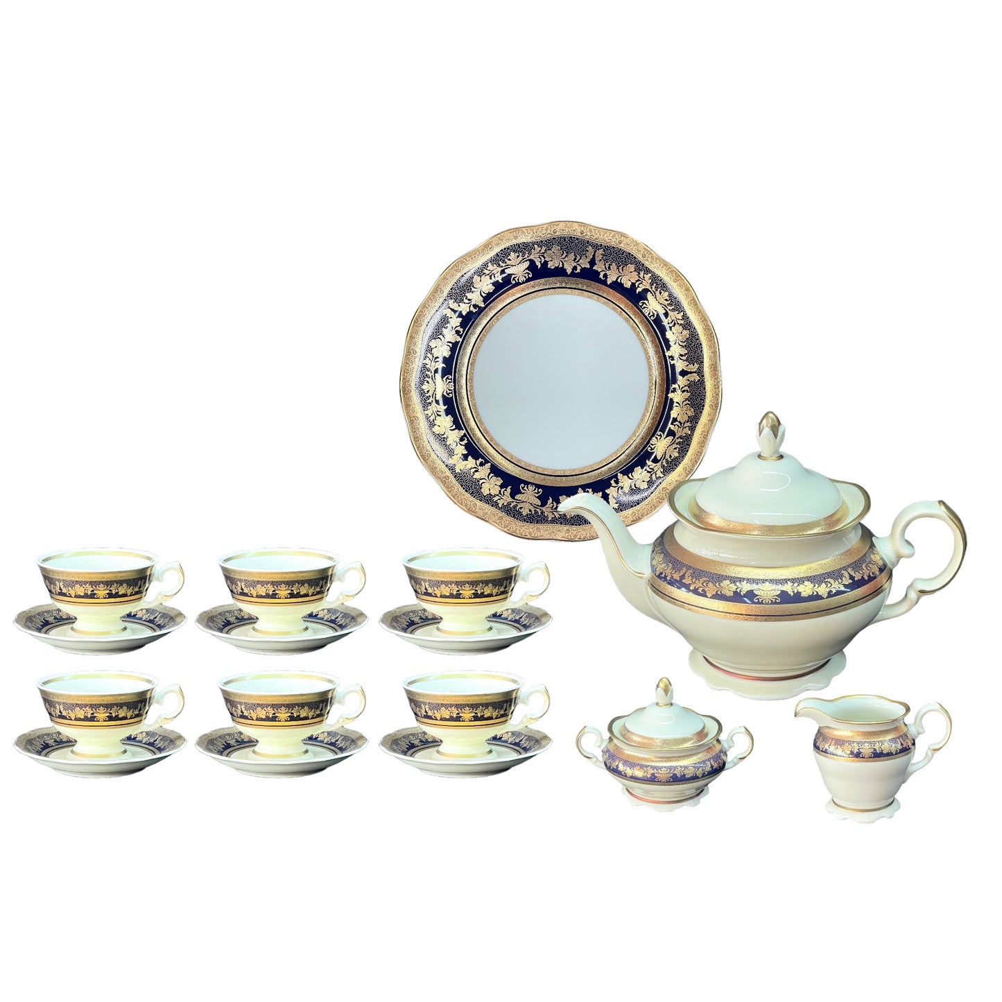 Tea Set 23 Pcs - Blue&Gold