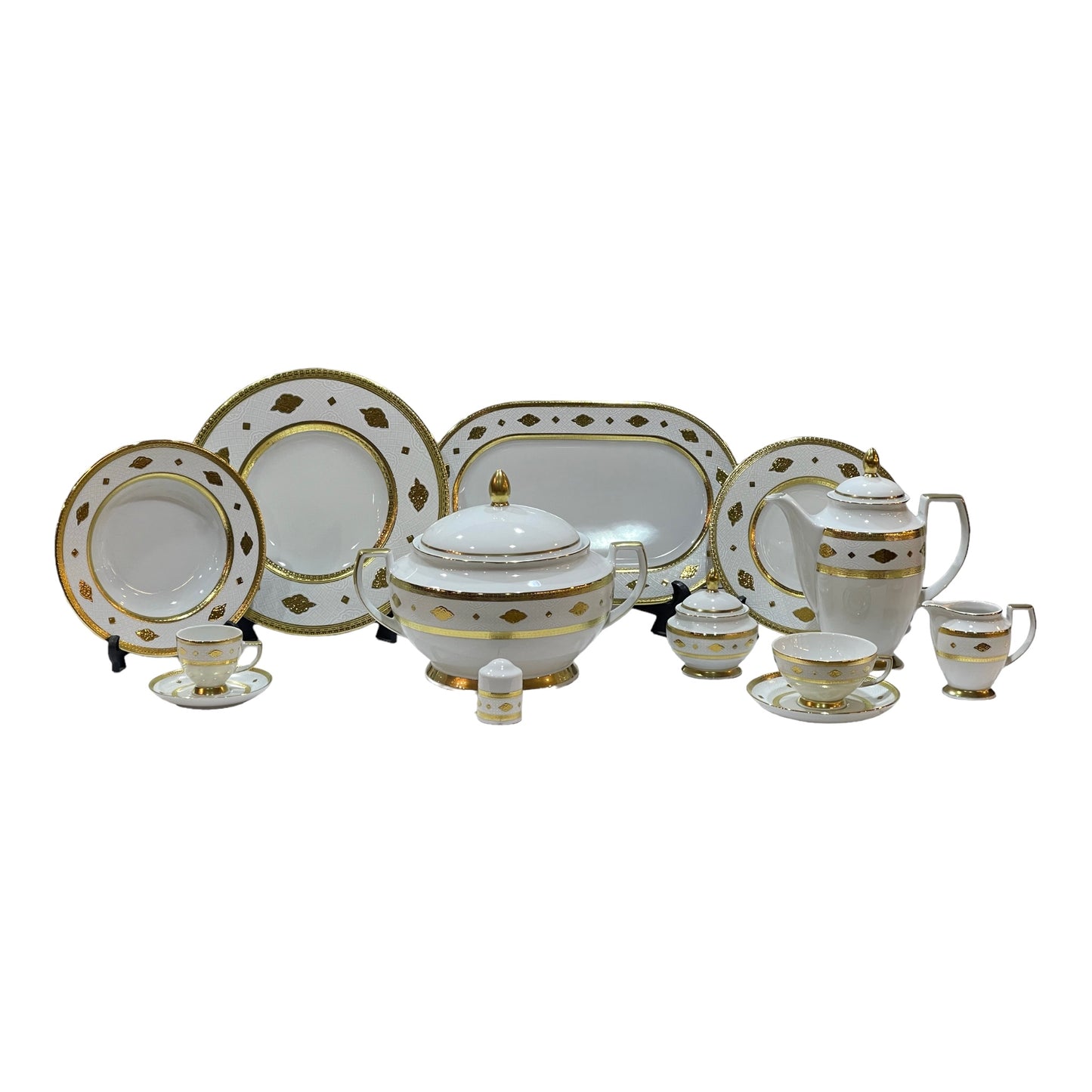 Falkenporzellan - Dinner Set 112 Pcs - Gold