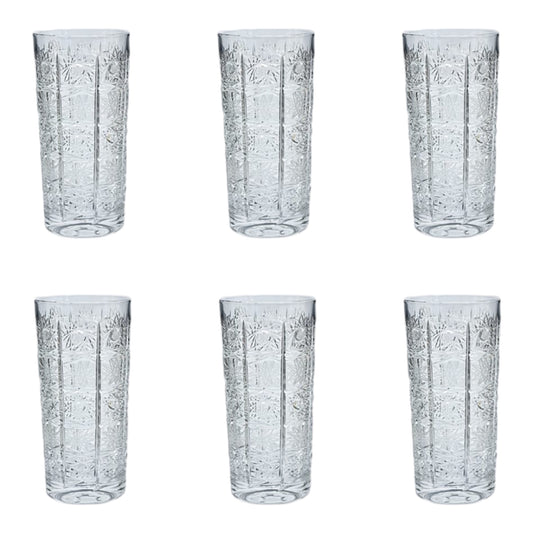 Bohemia Crystal - Highball Glass Set 6 Pcs - Handcut