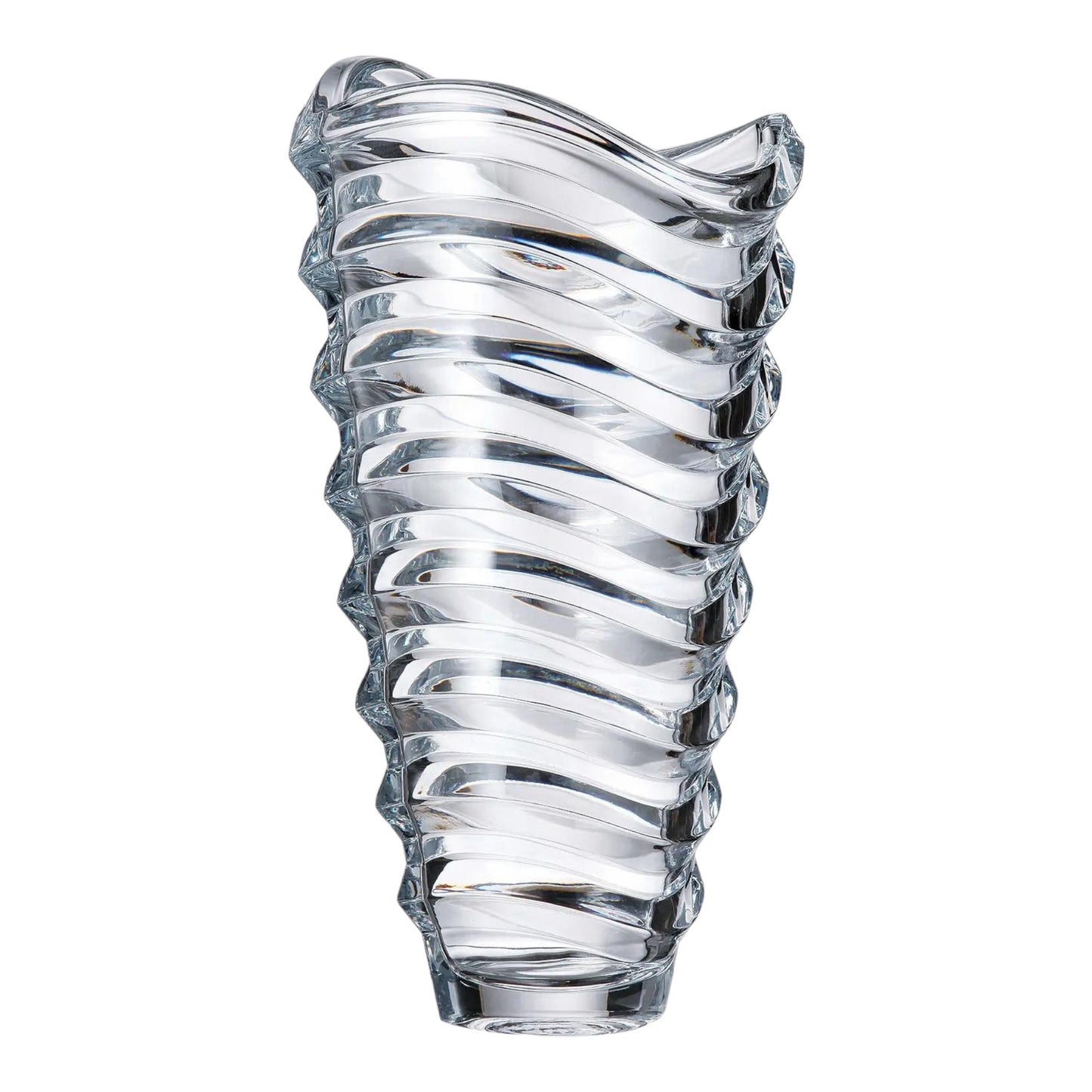 Bohemia Crystal Vase Wave Design - 34 cm