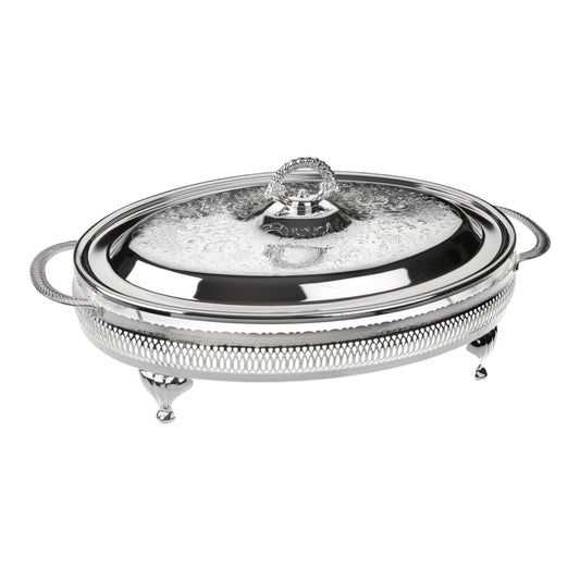 Queen Anne - Large Oval  Food Warmers With Handles,Legs