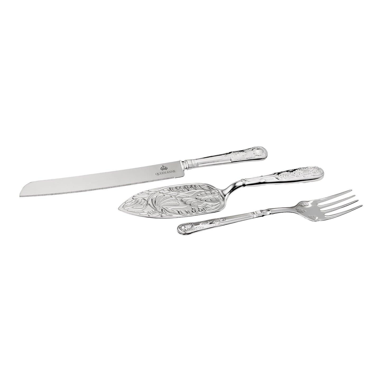 Queen Anne Gateaux Server- 3 Pcs ( Cake Server - Knife - Fork )