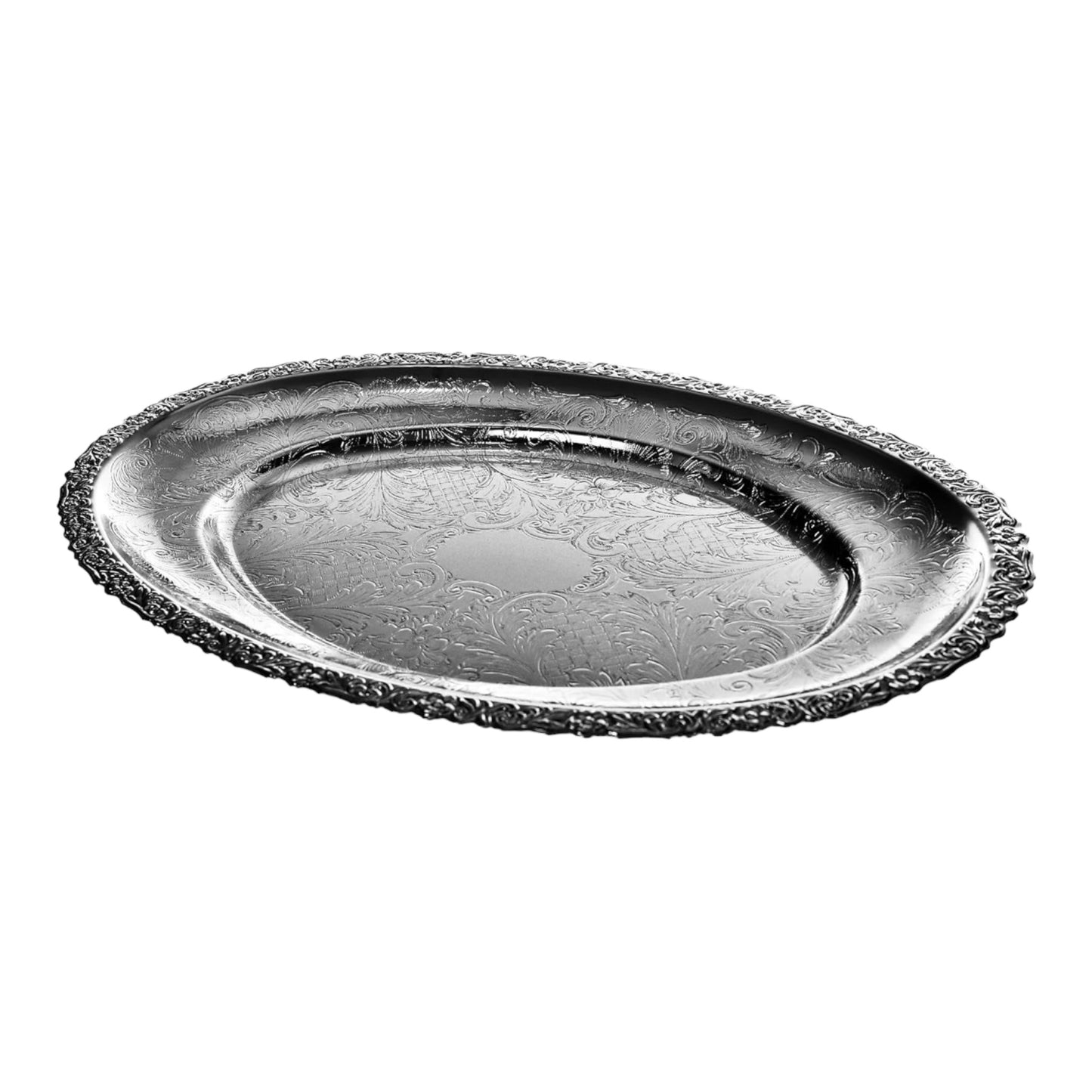 Queen Anne - Silver Plated - Oval Hors d'oeuvre 4 Parts with Tray