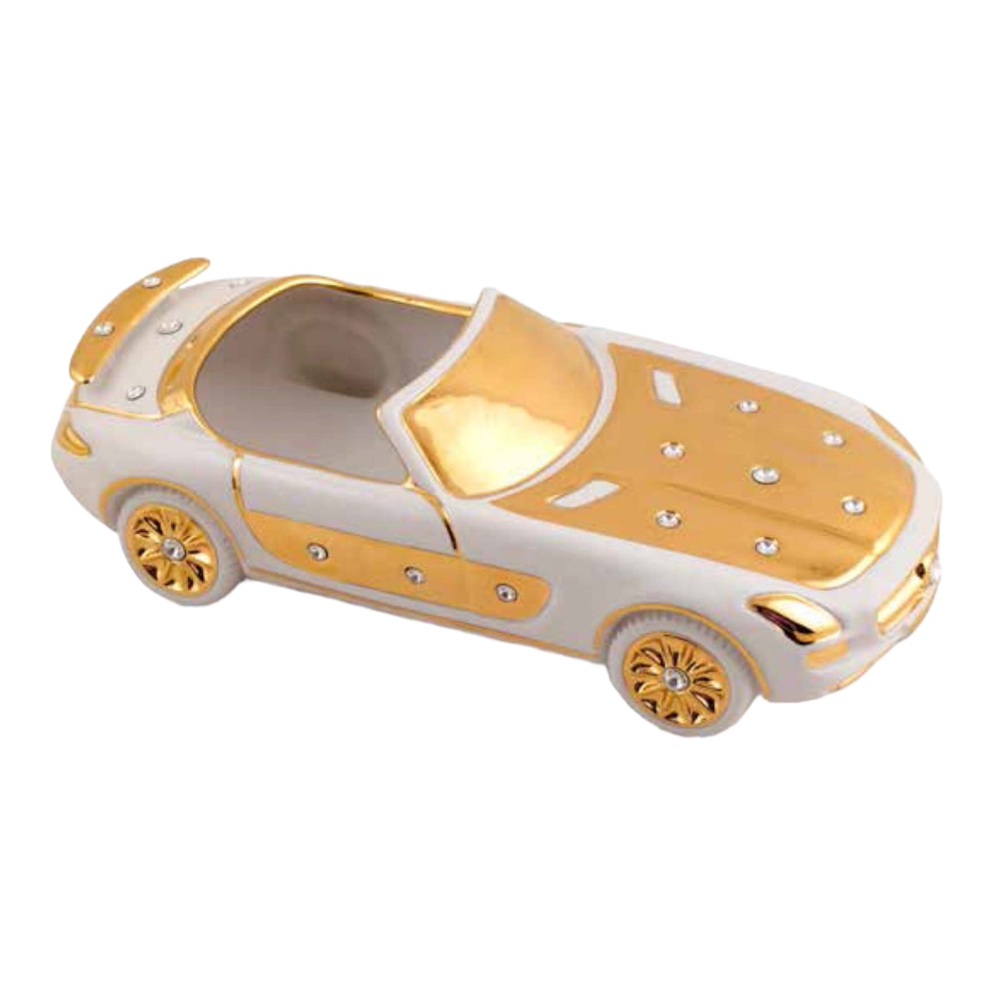 BC Limoge - Car Antique - White&Gold - 31x12.5 cm