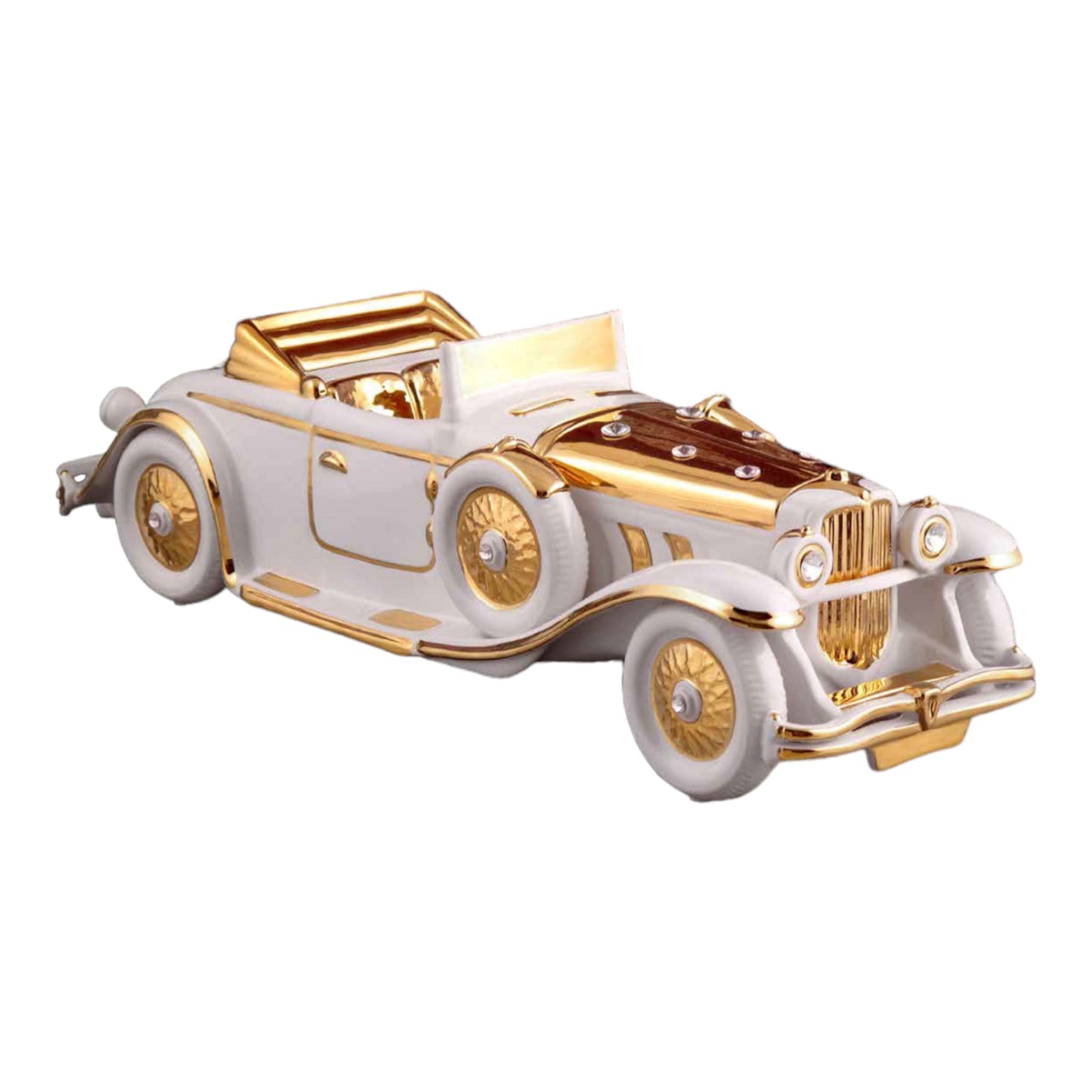 BC Limoge - Car Antique - White&Gold - 54x18 cm