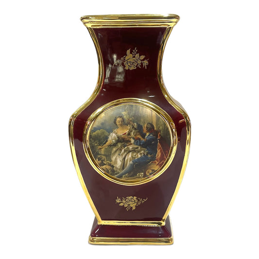 BC Limoge - Vase - Romeo&Juliet - Red&Gold - 36 cm