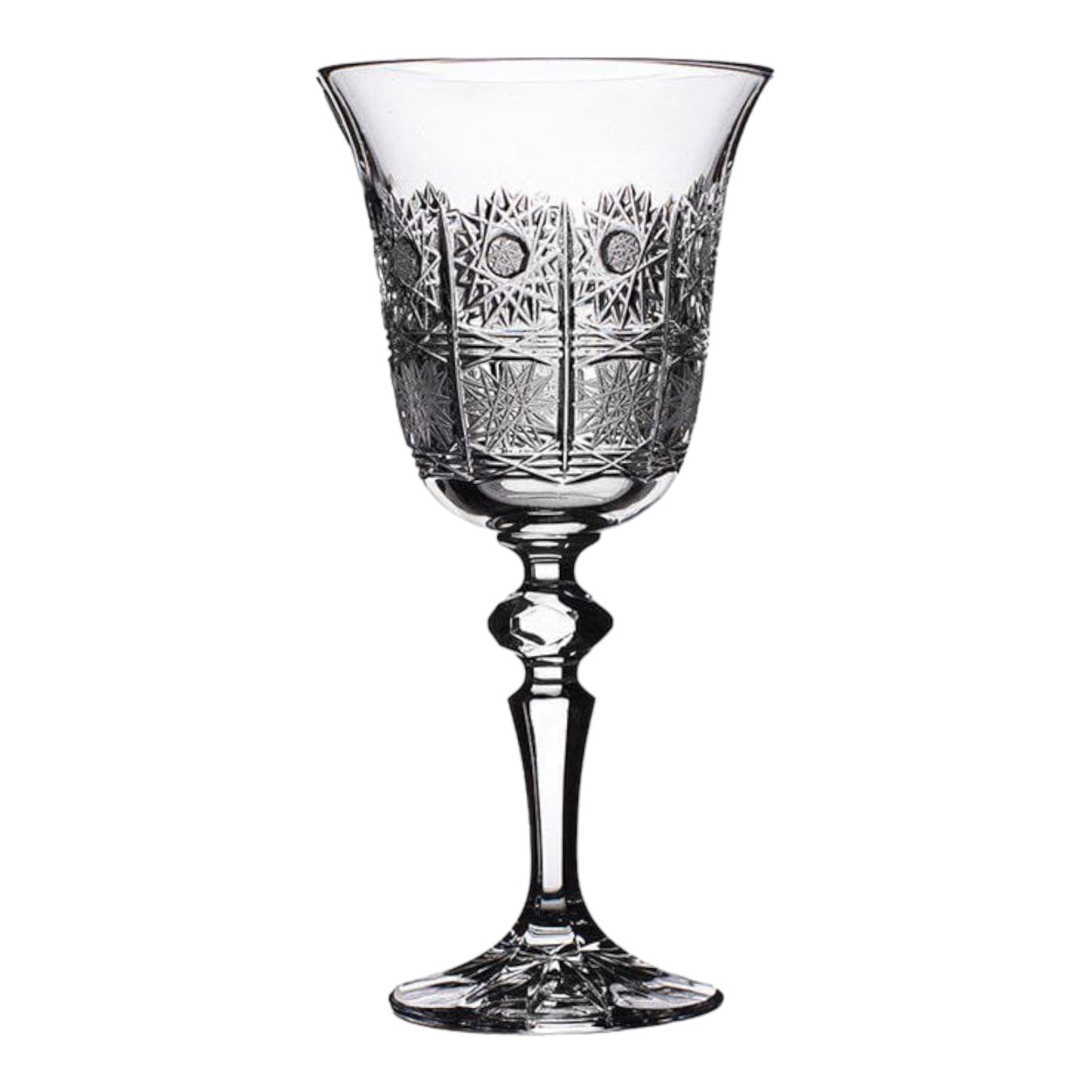 Bohemia Crystal - Goblet Glass Handcut Set 6 Pcs